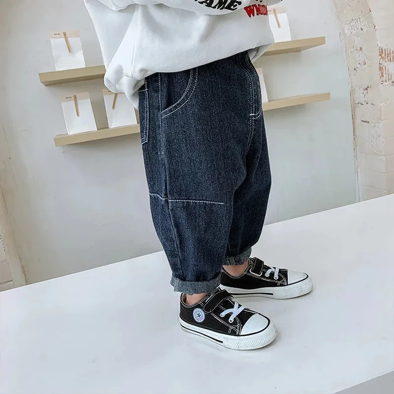 Pantalones vaqueros elásticos para niños - Cómodo y versátil