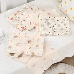 Manta de muselina algodón transpirable con estampado suave para bebé
