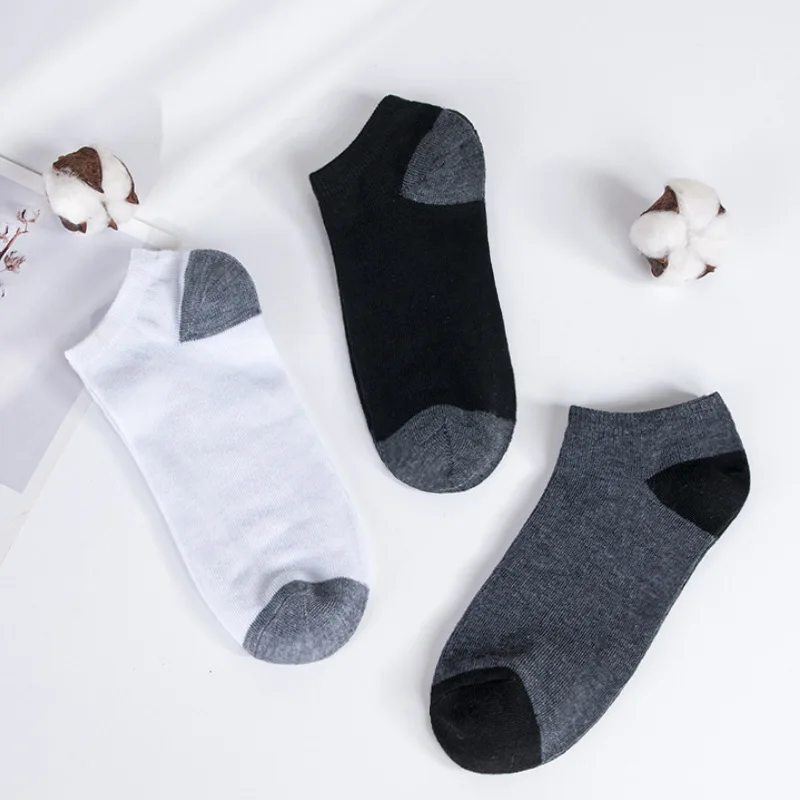 Calcetines cortos de verano blanco y gris transpirables - imagen 5