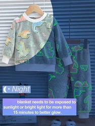 Conjunto felpa dinosaurio para bebé – Otoño invierno