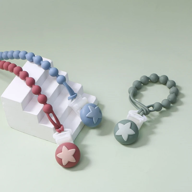 Cadena anticaída de silicona para chupete y mordedor infantil - imagen 5