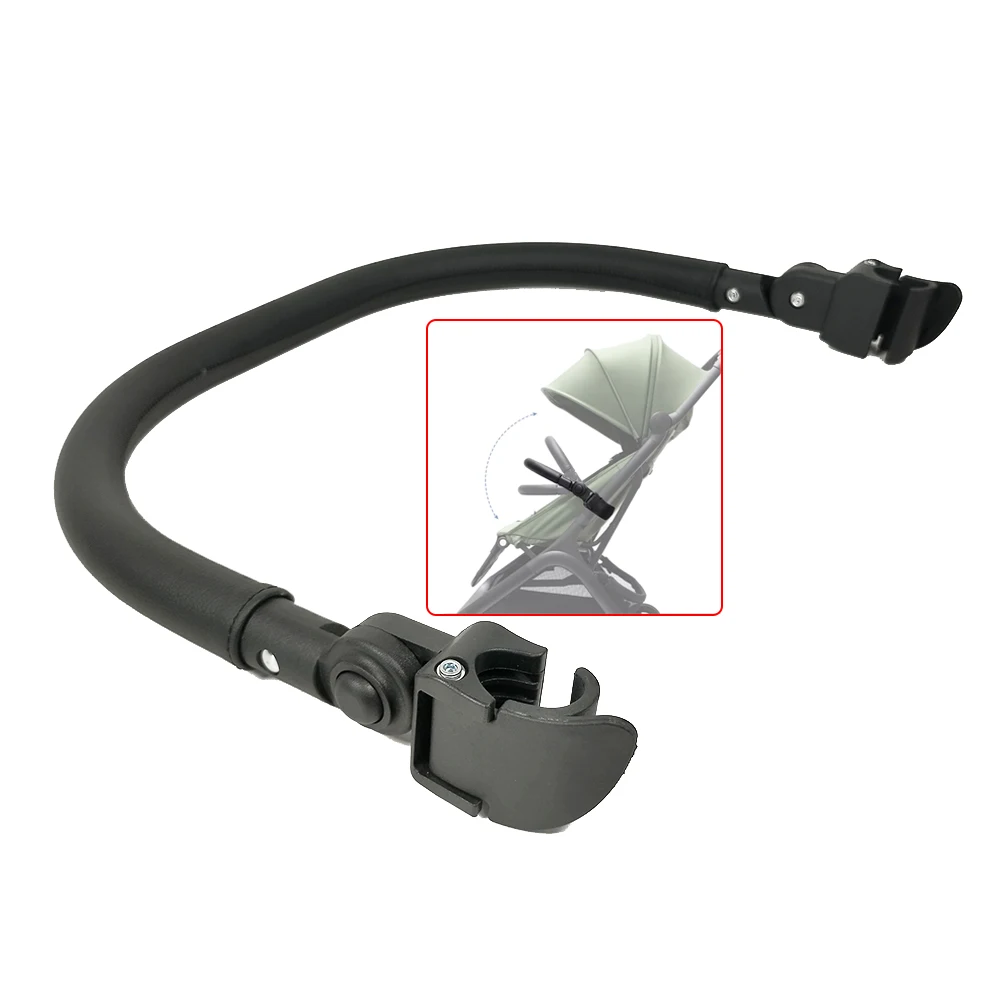 Reposabrazos cochecito Bugaboo con barra acolchada de cuero plegable