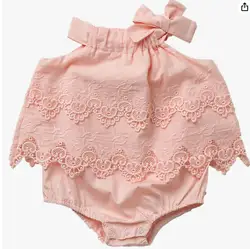Pelele de encaje con tutú para bebé niña de algodón suave