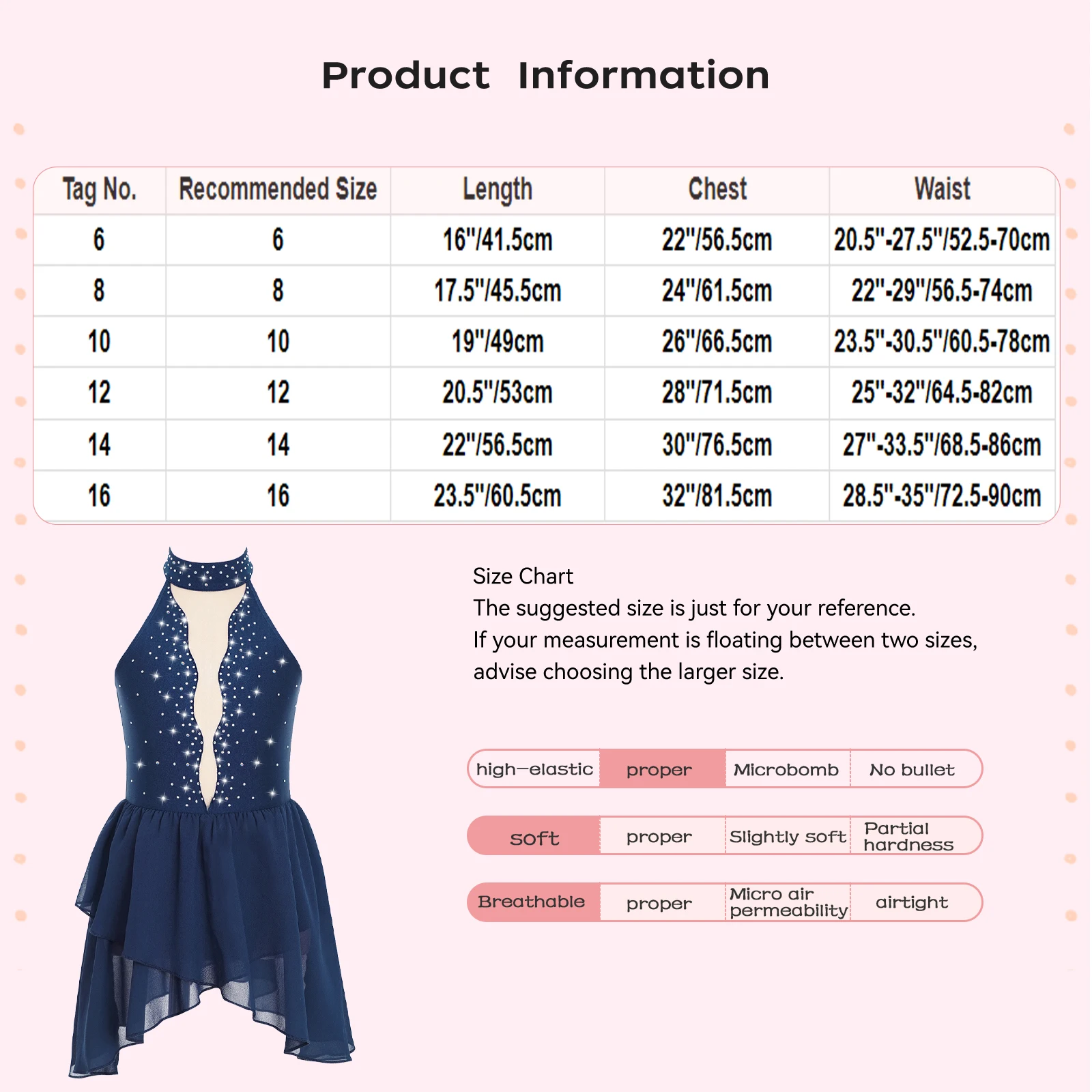 Maillot de ballet para niñas con pedrería brillante sin mangas - imagen 5