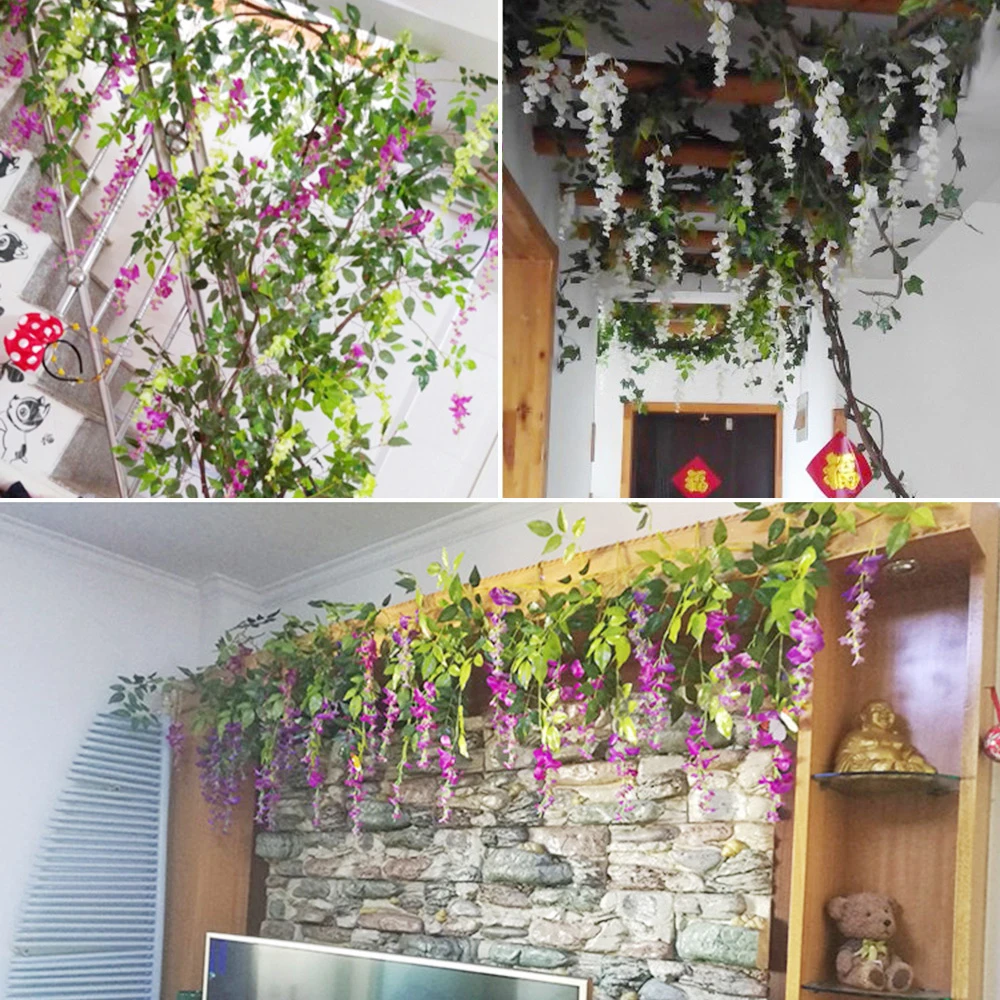 Guirnalda de flores artificiales para habitación infantil – Decoración suave y colorida