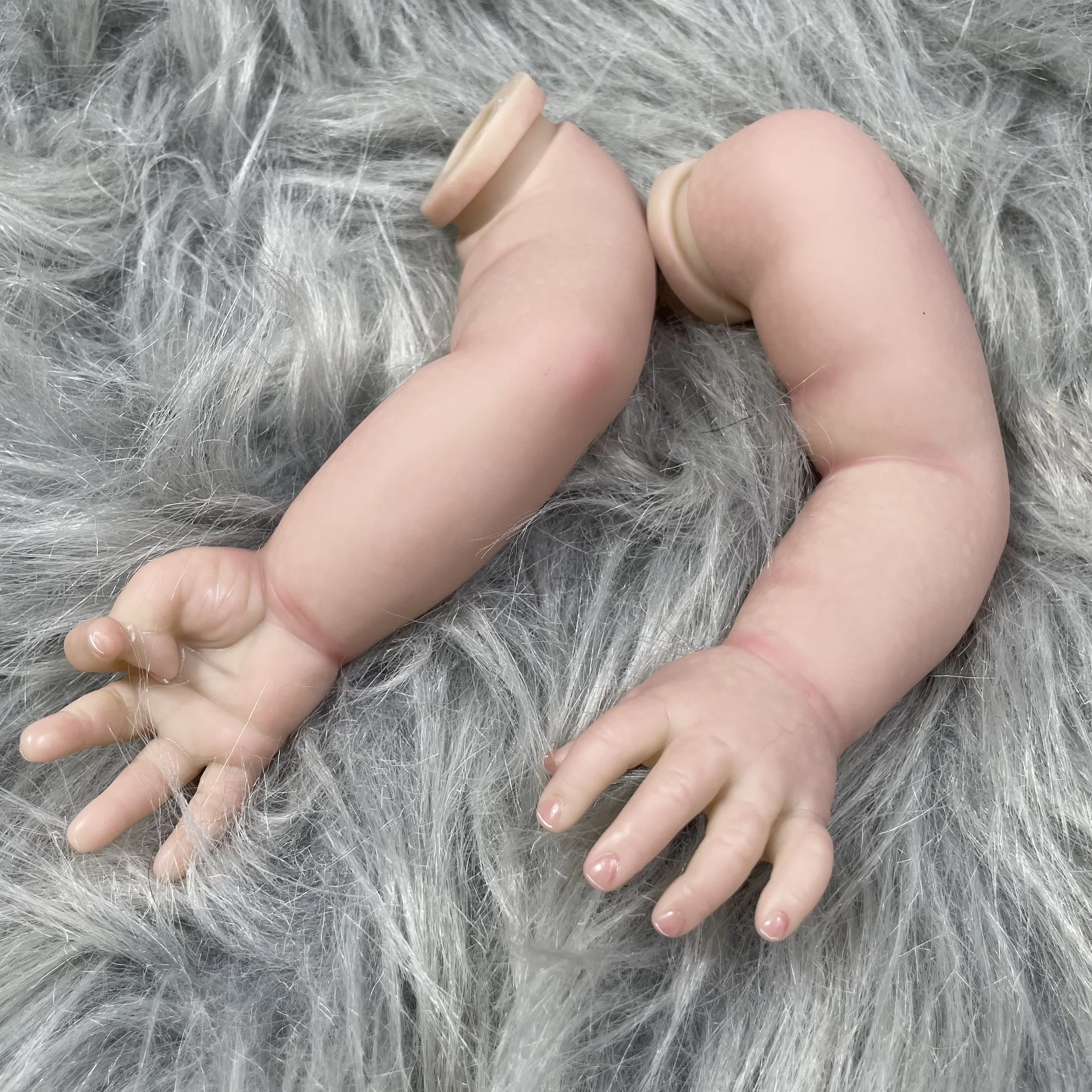 Muñeco realista de vinilo dormido con pelo implantado y piel 3D - imagen 5