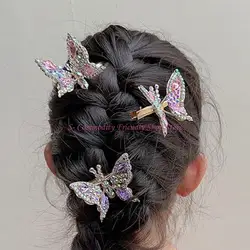 Horquillas mariposa para niñas 85AE: pinzas de aleación dulces