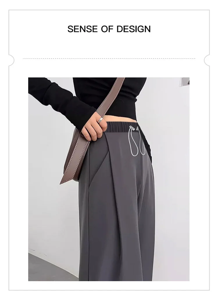Pantalones de maternidad con cordón en la cintura, estilo holgado