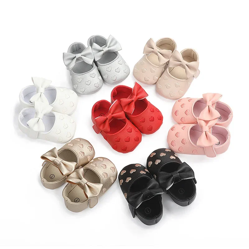 Botines bebe primeras pasos – Antideslizante con lazo bordado