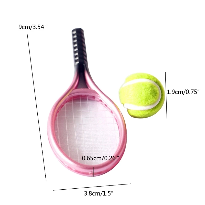 Set de tenis infantil con raqueta y pelota para jugar en casa - imagen 5
