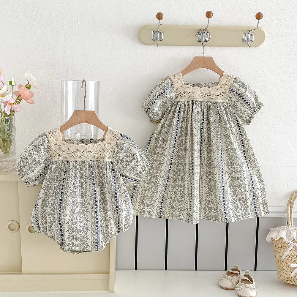 Vestido de encaje floral para niña – Manga corta verano - imagen 3
