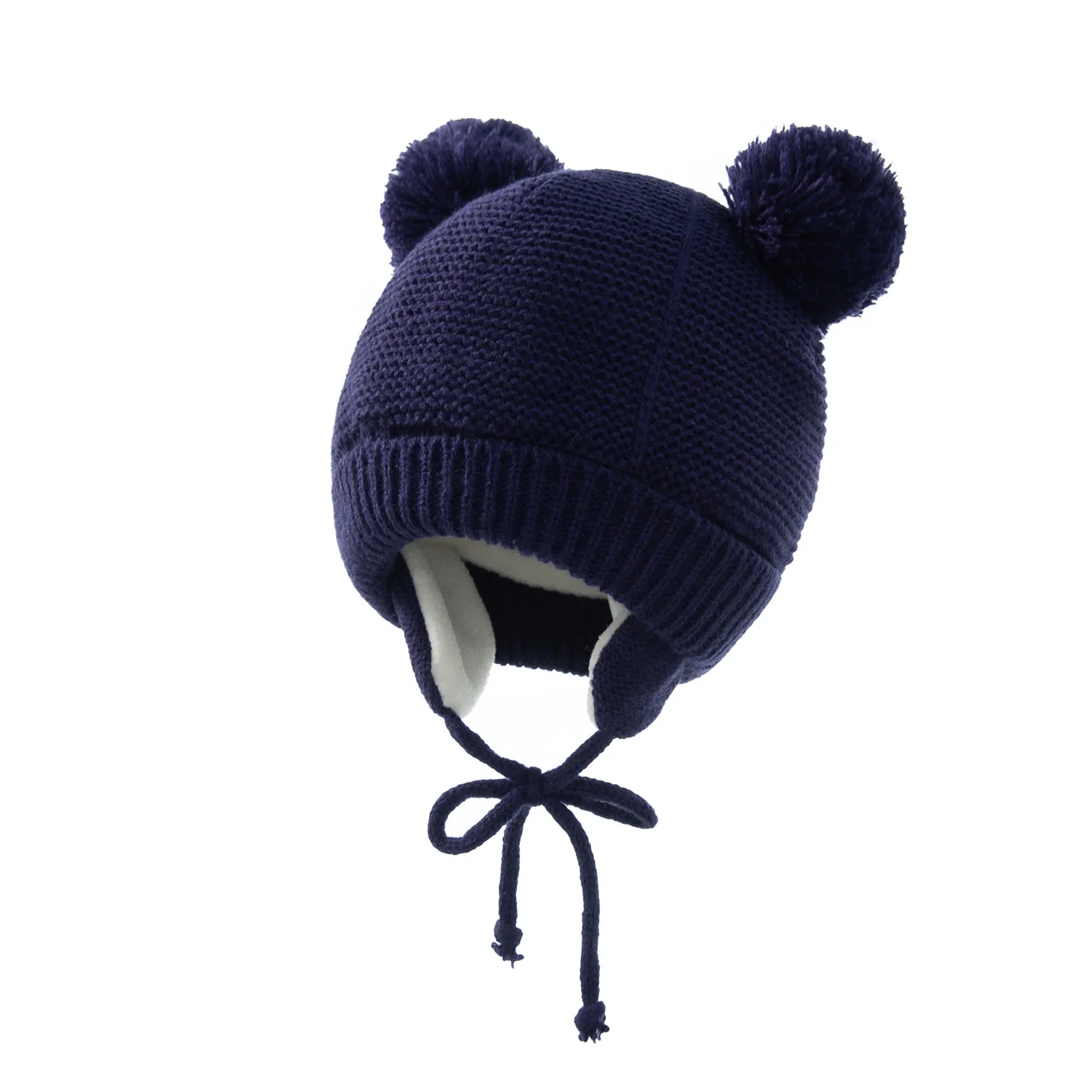 Gorro bebé lana con orejas y guantes suave abrigo invierno - imagen 3