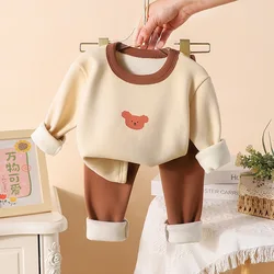 Conjunto de lana para niña con jersey de manga larga y pantalón