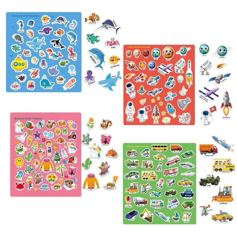 Pegatinas reutilizables de animales para niños – Juego educativo - imagen 4