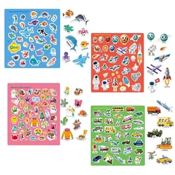 Pegatinas reutilizables de animales para niños – Juego educativo