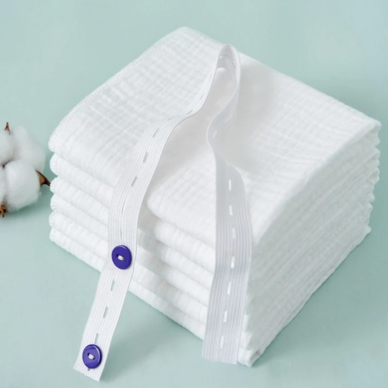 Pañal de algodón orgánico doblado con textura suave