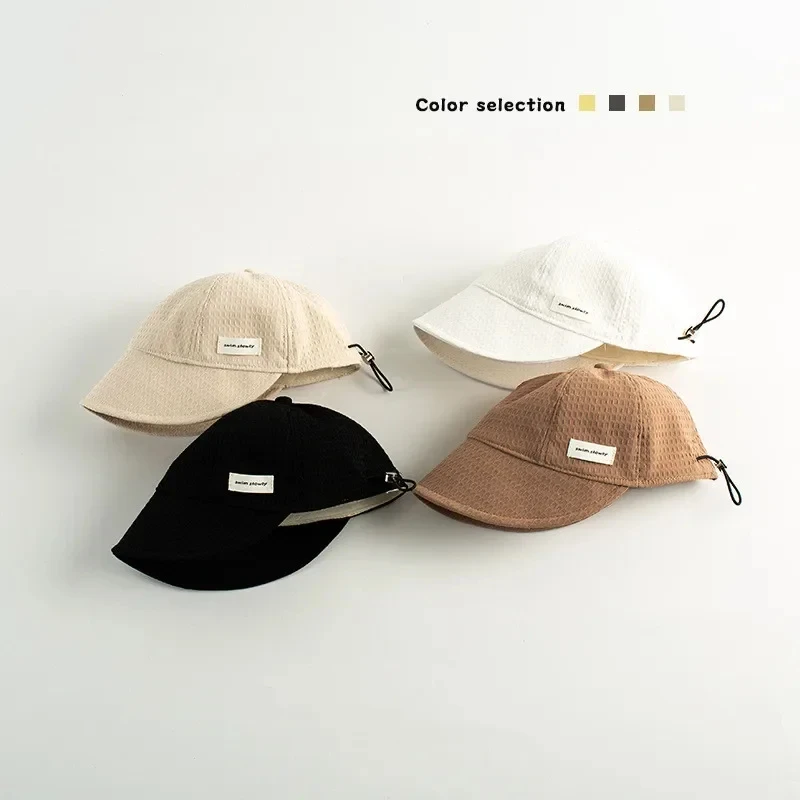 Gorra de béisbol infantil con visera y etiqueta pequeña – Coreano - imagen 4