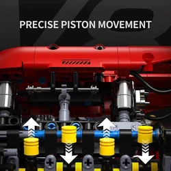 Kit de construcción motor V8 con caja de cambios para niños