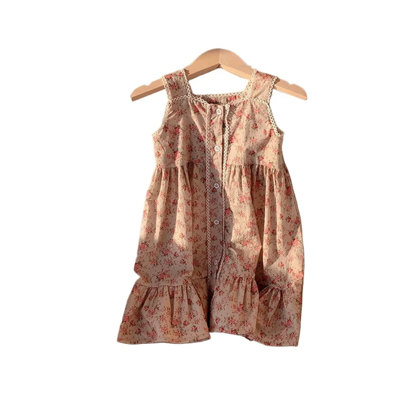 Vestido vintage de encaje floral verano para niñas – Ligero elegante - imagen 3