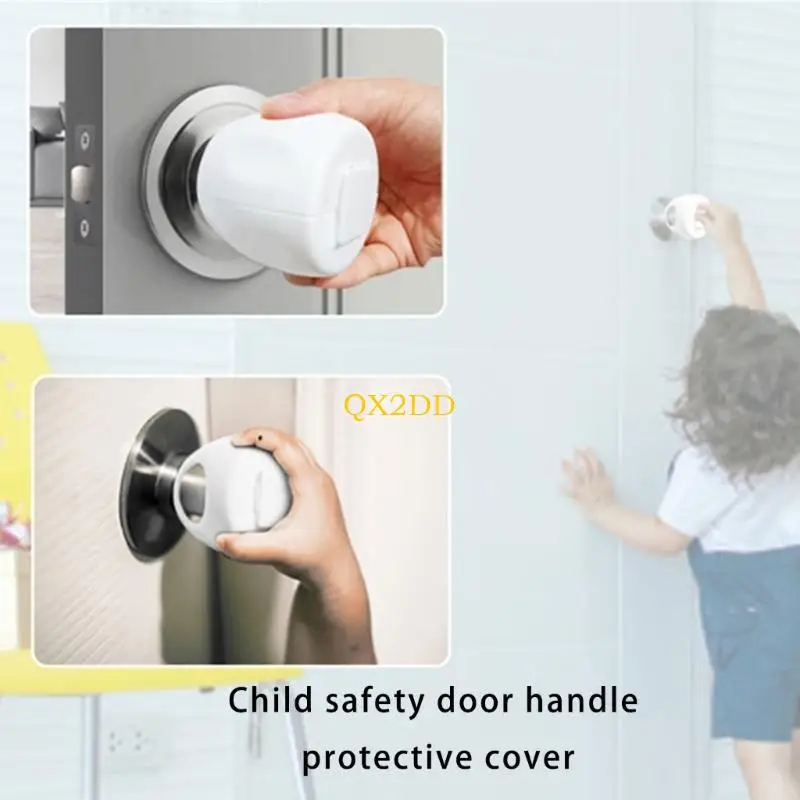 Protector de manilla de puerta para bebés QX2D – Antigolpes a prueba de niños