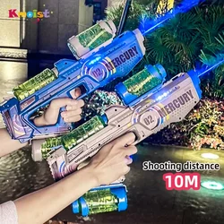 Pistola de agua recargable automática con luz para niños