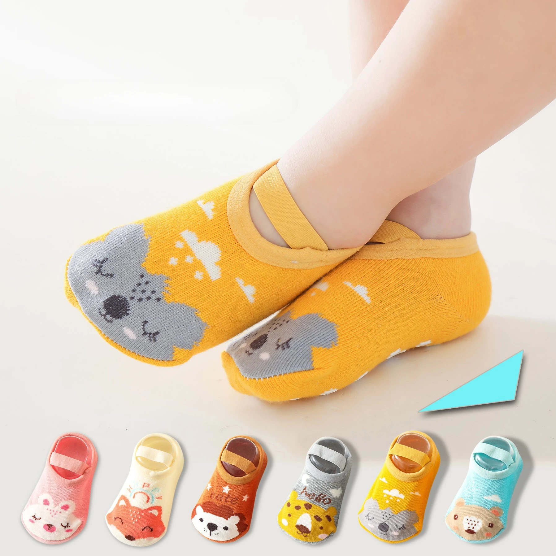 Calcetines tobilleros de algodón suave con dibujos infantiles - imagen 2