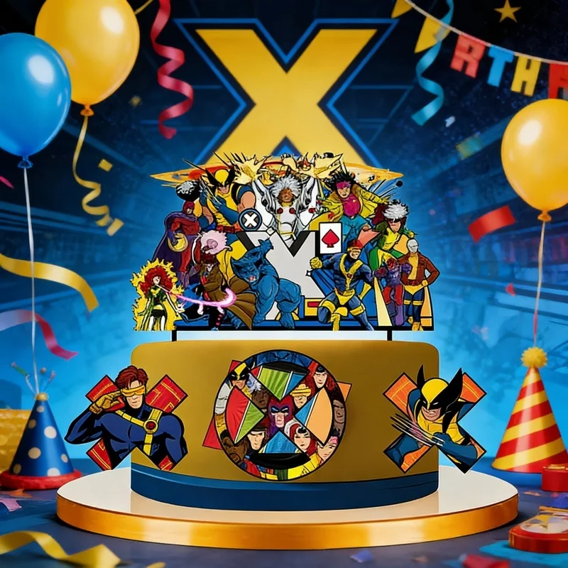 Bandera X-Men 97 pastel para decoración de fiestas infantiles - imagen 4