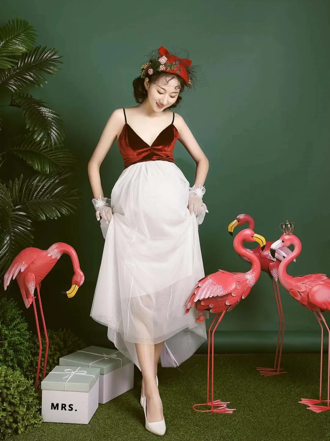 Ropa de maternidad para sesión fotográfica: falda coreana
