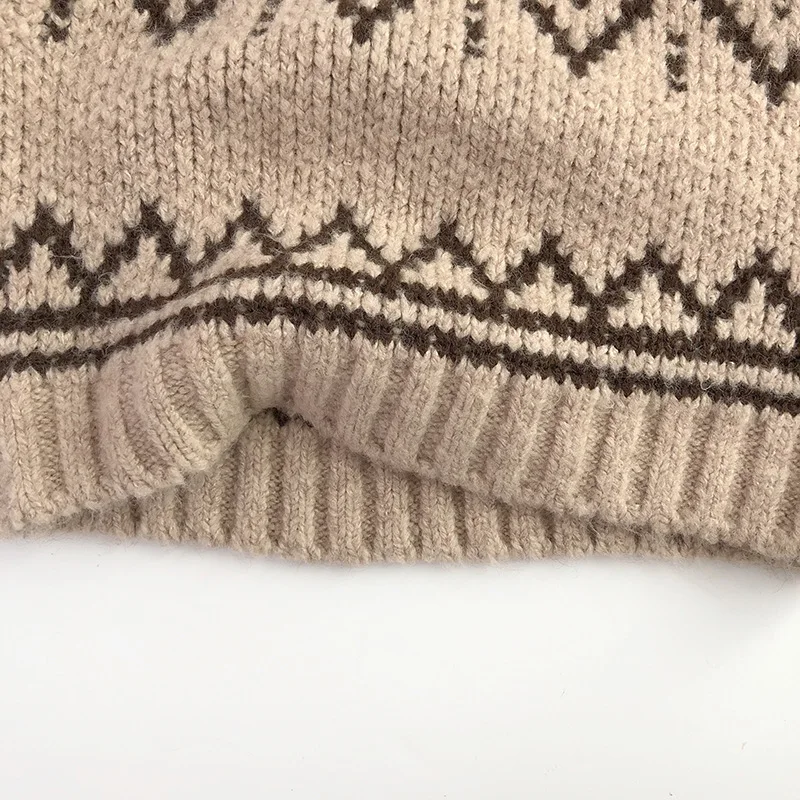 MILANCEL Chaleco de punto cuello redondo - Abrigado para niños Otoño - imagen 3
