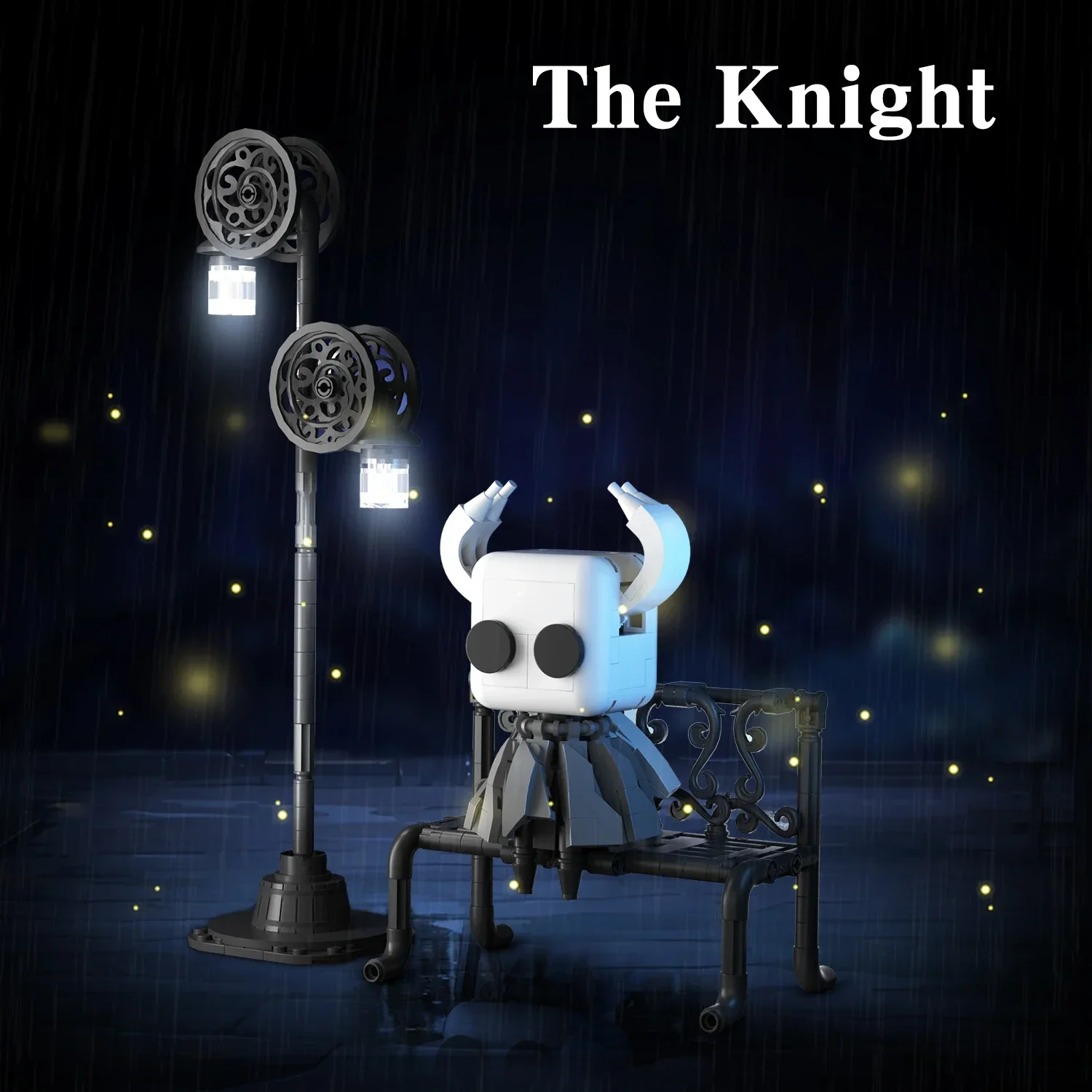 Kit de construcción con caballero ahuecado y farol