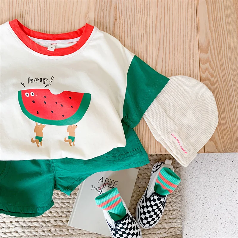 Camiseta frontal con estampado de sandía