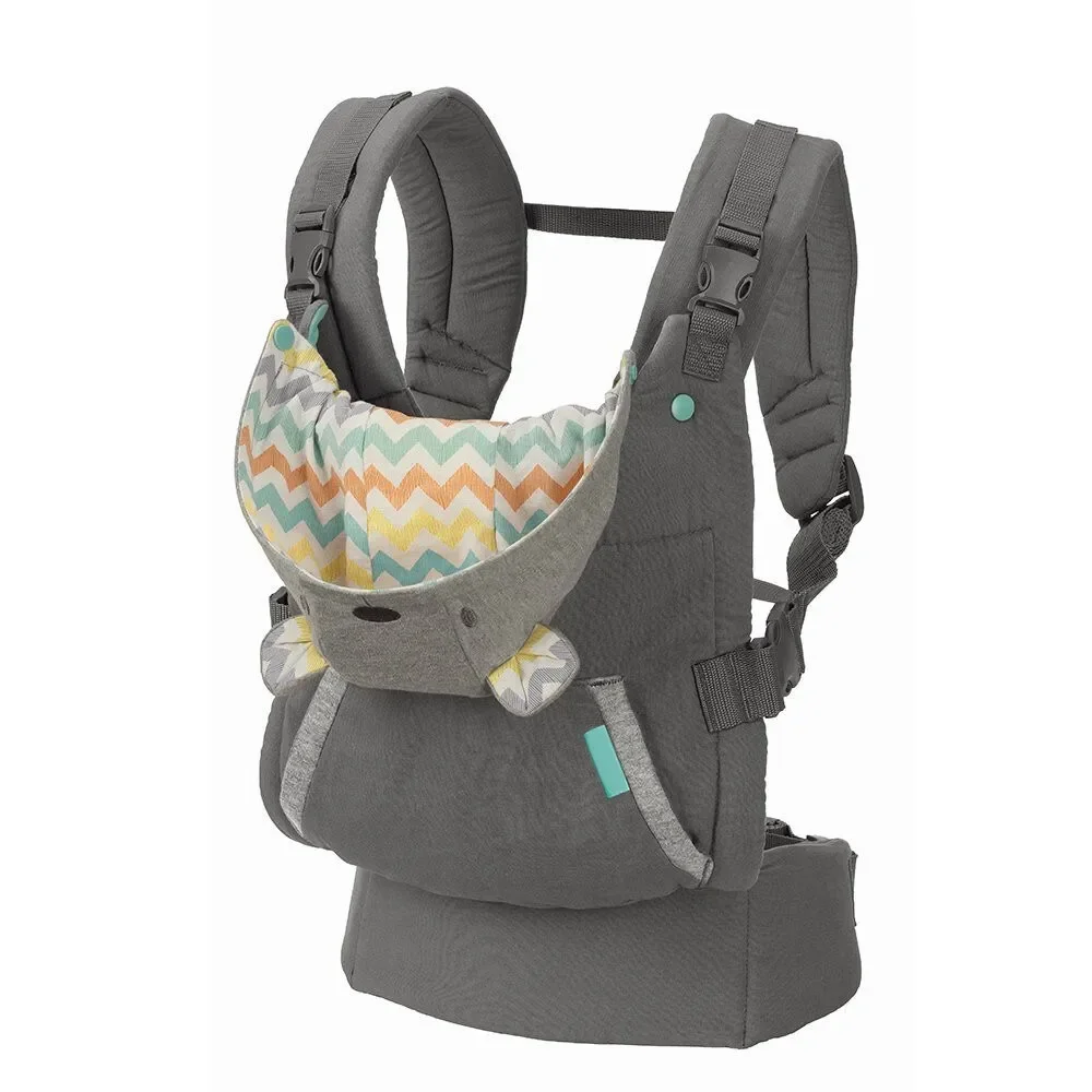 Portabebés ergonómico con capucha y acolchado para recién nacido - imagen 5