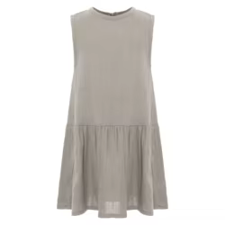 Vestido retro de lino y algodón para niña – Acampanado sin mangas
