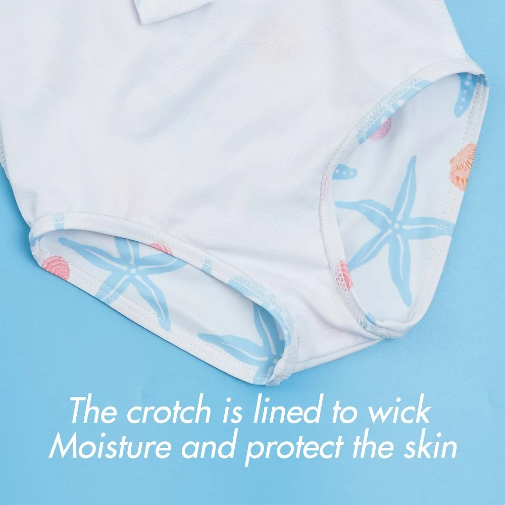 Bañador una pieza HappyFlute protección solar UPF50+ manga larga para niña