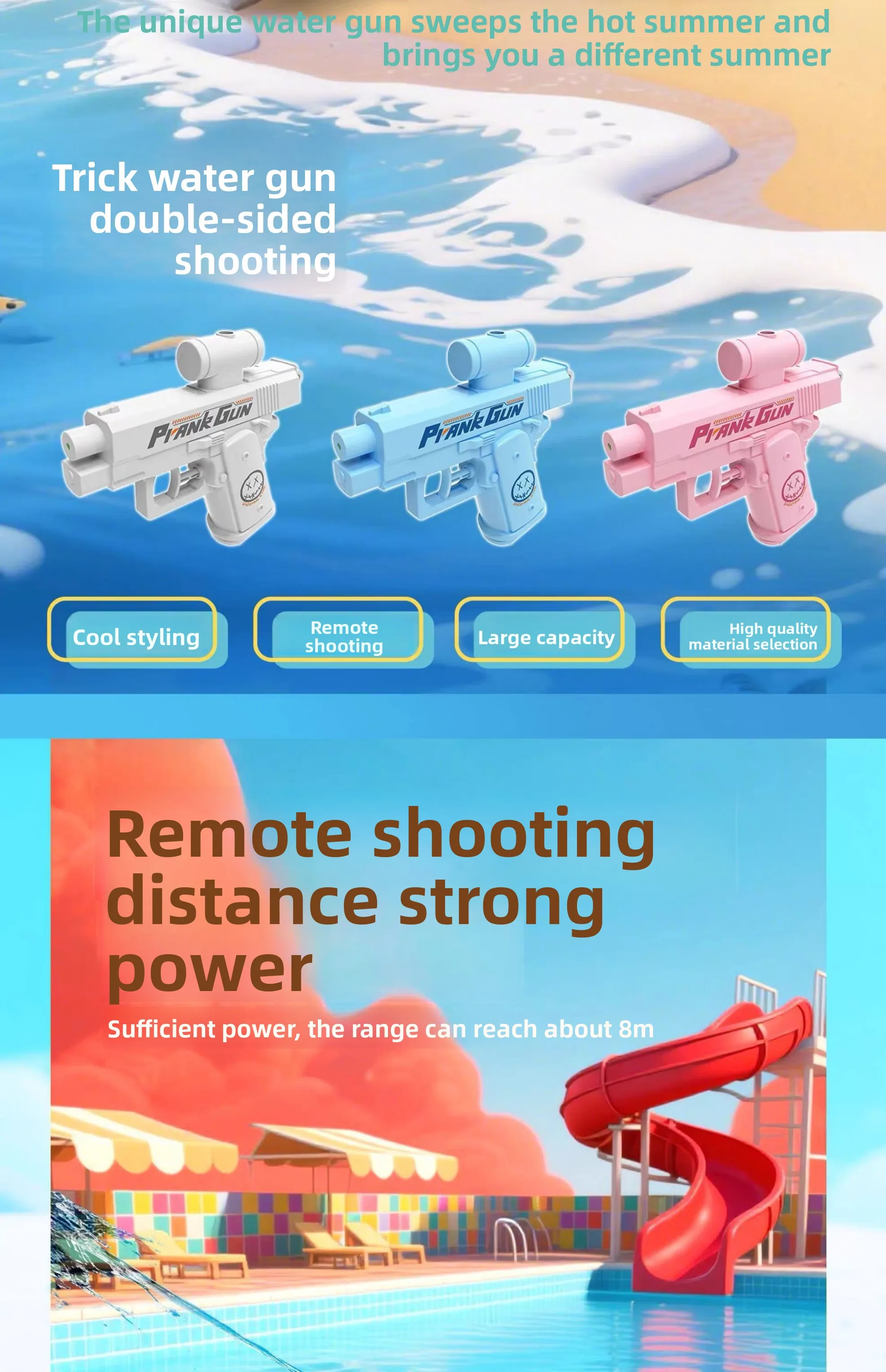 Mini pistola de agua portátil