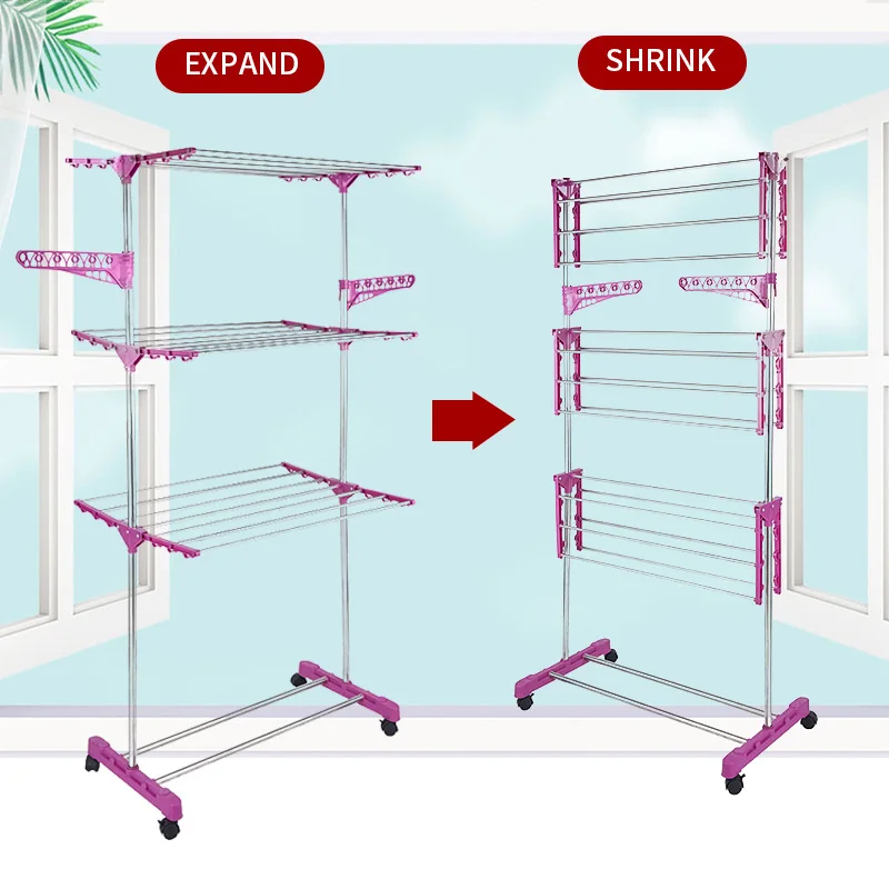 Perchero extensible infantil con estante para habitación - imagen 2