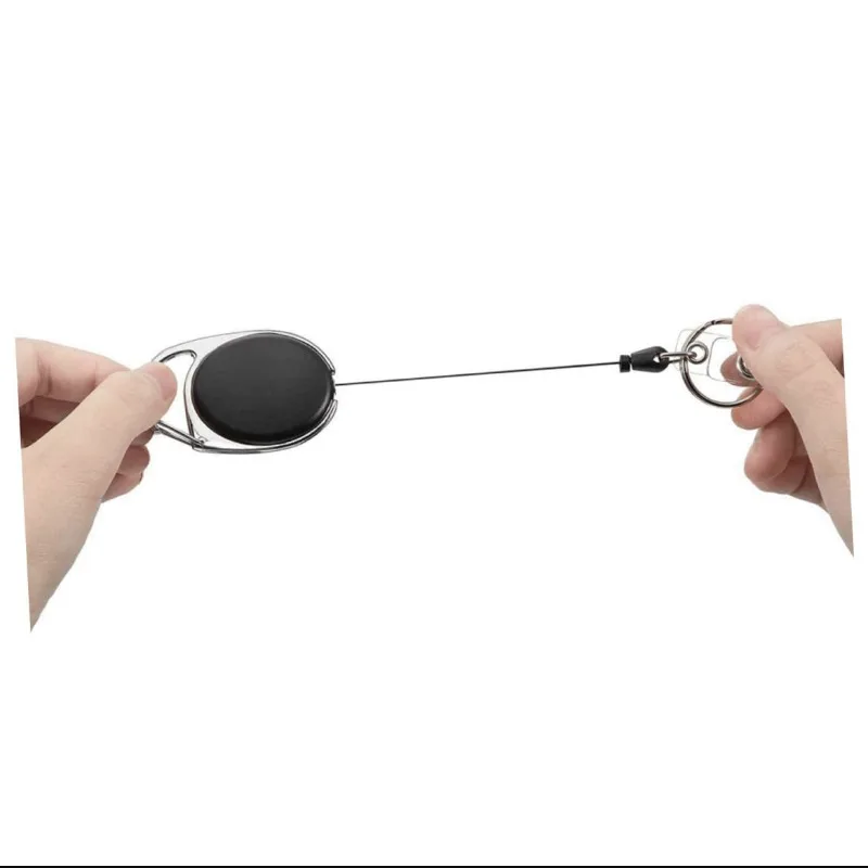 Soporte retráctil para insignias con clip mosquetón y correa PVC 360° - imagen 2