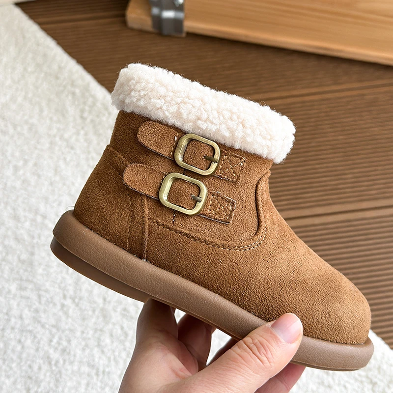 Botas de nieve de felpa antideslizantes para bebés y niños - imagen 4