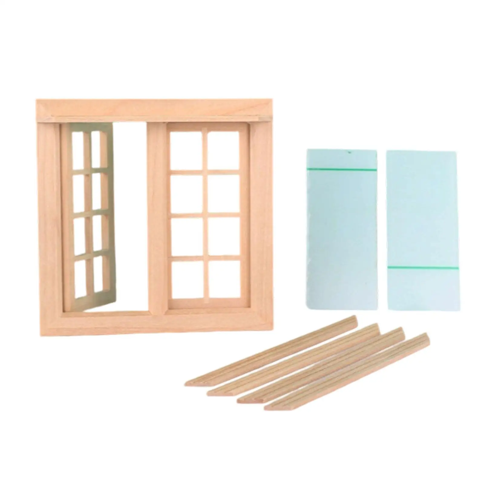 Ventana para casa de muñecas en miniatura – accesorio de simulación - imagen 4