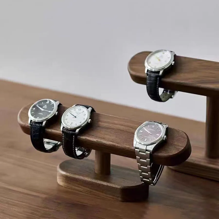 Organizador de pulsera y reloj infantil en madera de nogal
