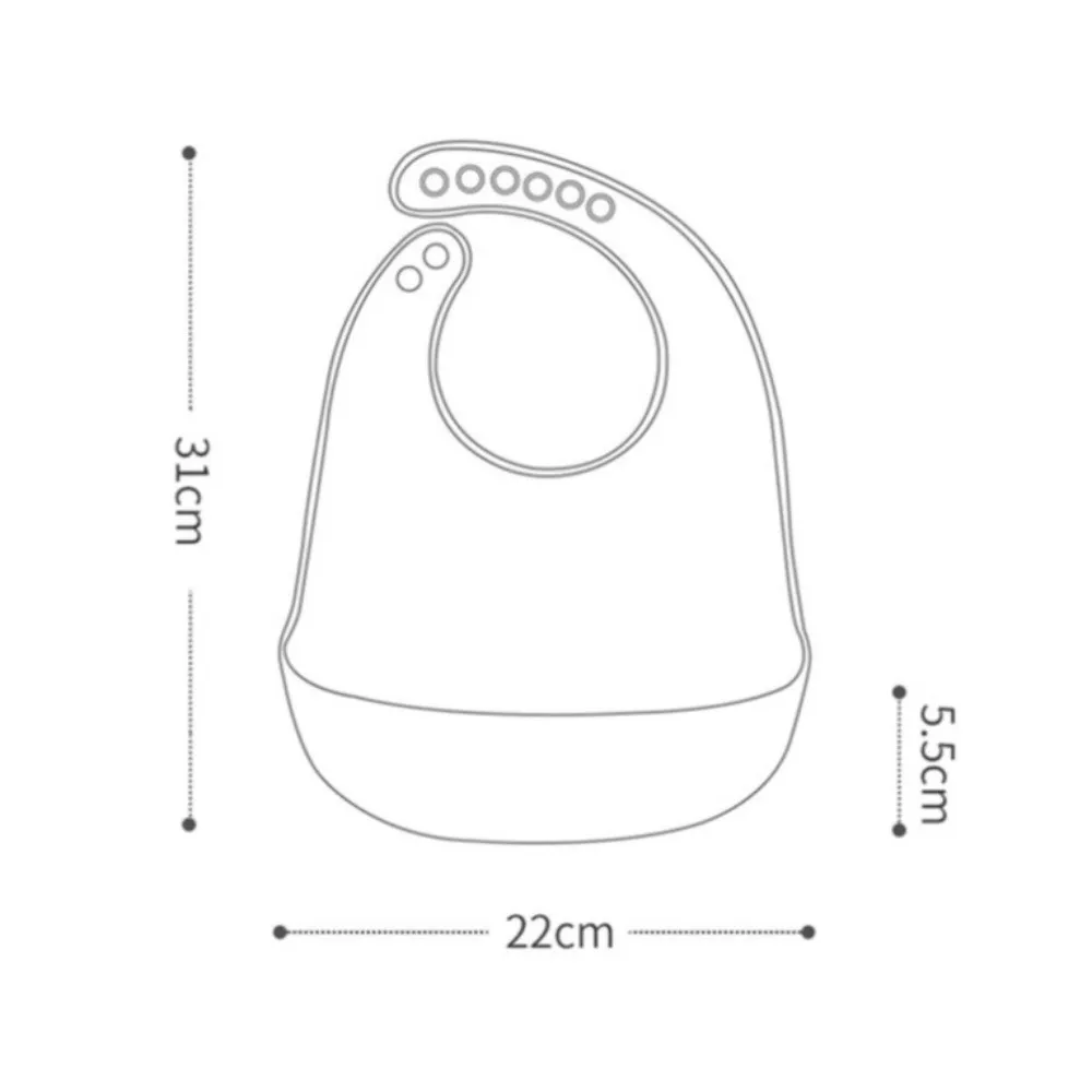 Babero de silicona suave con diseño infantil
