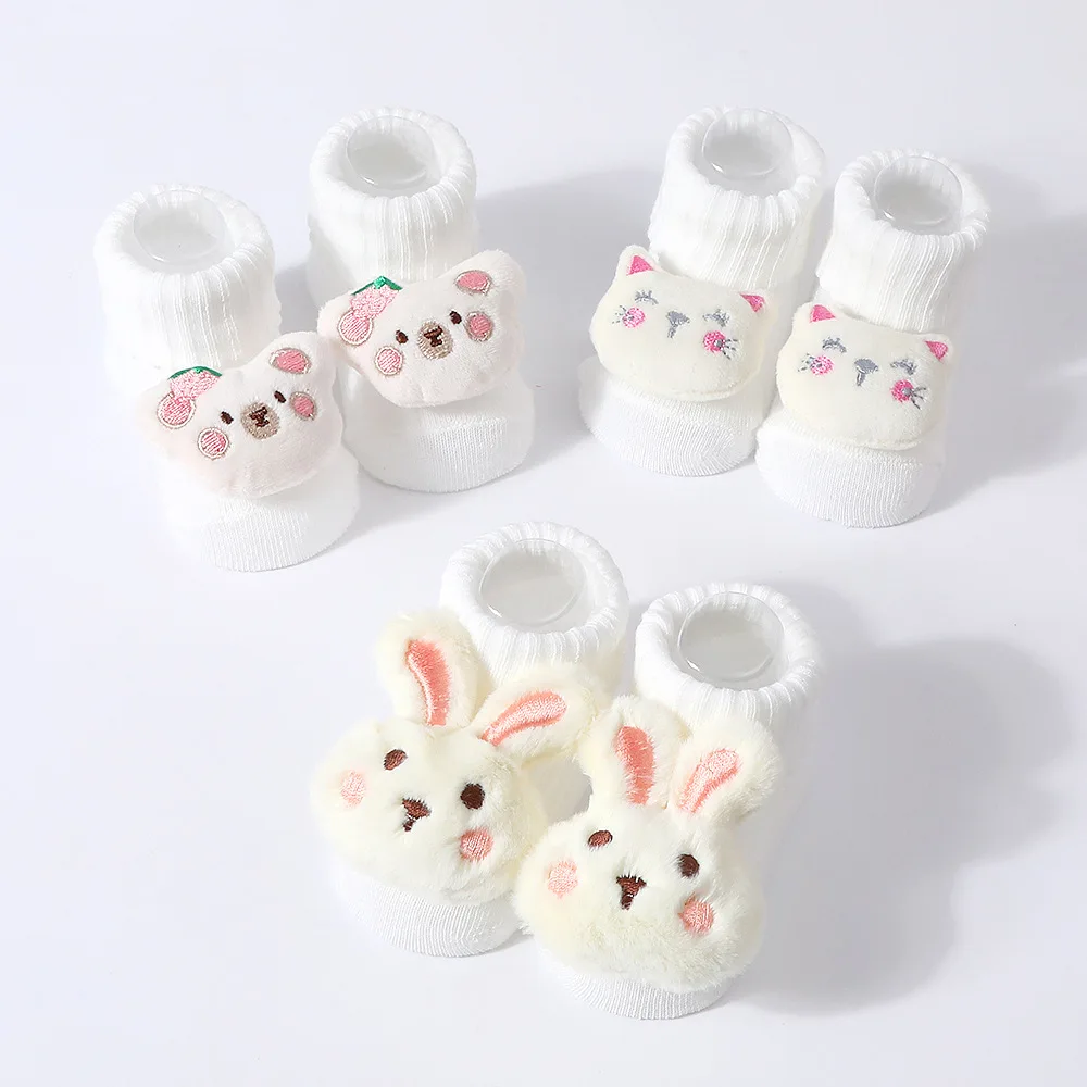 Calcetines de bebé suaves con dibujos 3D y lazo floral - imagen 4