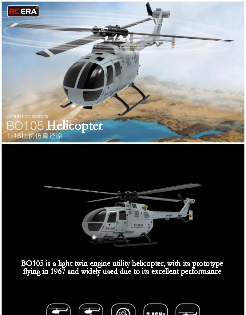 Vista superior del helicóptero mostrando el rotor y la estructura