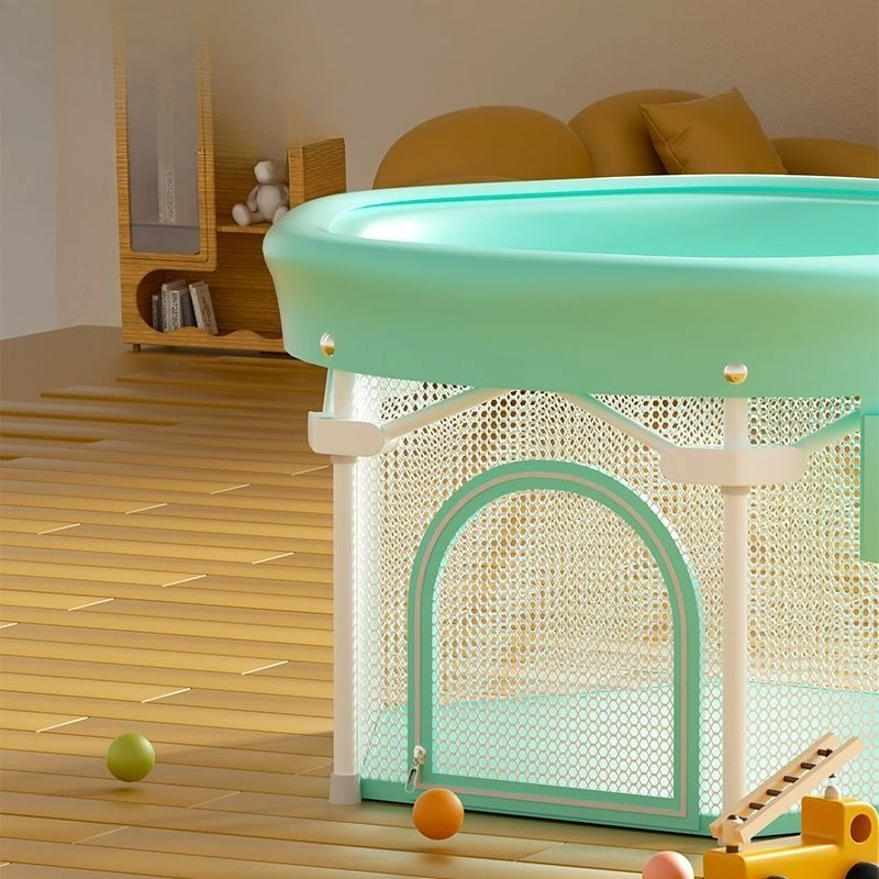 Parque infantil plegable de malla con puerta segura 360° - imagen 4
