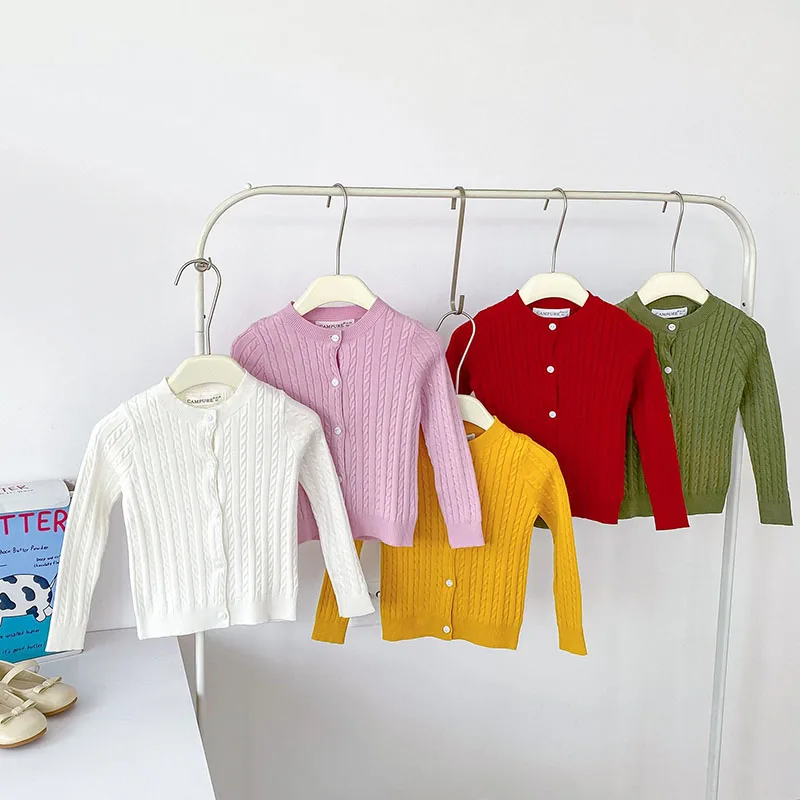 MILANCEL Cárdigan de punto fino de primavera para niños retro - imagen 2