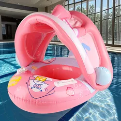 Flotador hinchable para bebé con soporte seguro