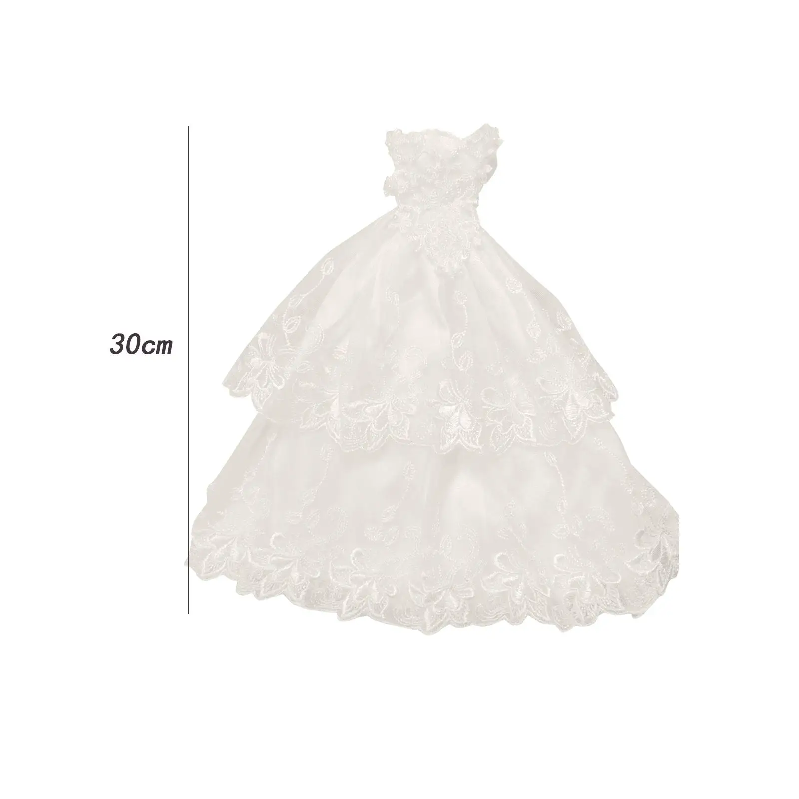 Vestido de princesa con cola para muñecas, estilo real - imagen 5