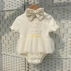 Mono corto para bebe nina con diadema lazo - sesion fotografica