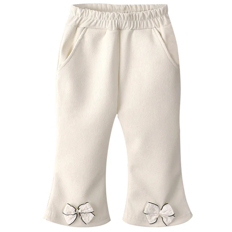 Pantalones acampanados para niña de punto ajustados otoño-invierno - imagen 5