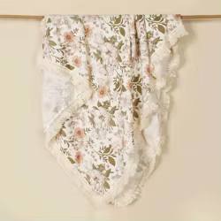 Manta arrullo de muselina floral para bebé